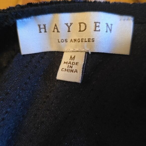 Hayden Women's size M black sequined short sleeve pullover evening wear top - Picture 6 of 9